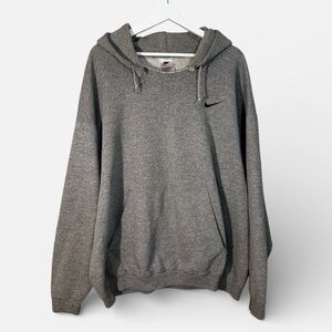 Nike Swoosh Heather Gray MADE IN USA Oversized Vintage 90s Hoodie XLARGE